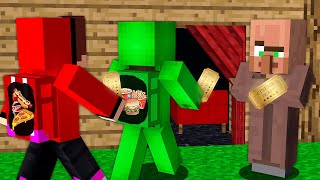 Mikey and JJ vs 5 Ways to bring FOOD into a Cinema in Minecraft ! - Maizen