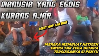 Penyu yang malang, di buat mainan oleh manusia2 egois dan kurang ajar