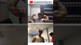 Flexing on Omegle w/ funny reactions #gym #flexing #alexeubank #funny #samsulek #fitness #omegle