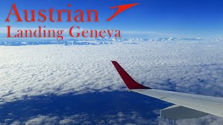 Austrian Embraer 195 landing in Geneva