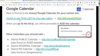 Add a District/Site Calendar