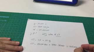 Ejercicio: calcular el precio para obtener un % de beneficio determinado