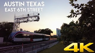 Austin Texas East 6th Street Entertainment District 4k UHD Walking Video