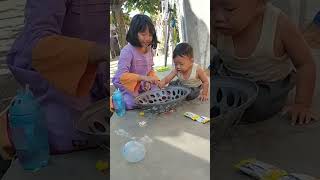 albi dan rahma pecahin balon kecil.gope dpt 3 #shortvideo #viralvideo #funny