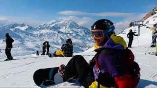 Tignes into val d'Isere Snowboarding 2014