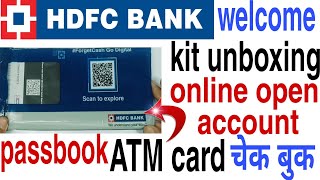 hdfc bank welcome kit unboxing 2021 passbook_cheque book-ATM card-zero balance account