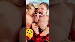 Beautiful Twin Newborn Babies First Cry @AfterBirth #newbornbaby #twins