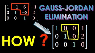 Gauss-Jordan elimination (How to transform a matrix to its REDUCED row echelon form)