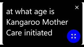 Kangaroo Mother Care viva Question #2 #communitymedicine #psm #spm #neet #medicine #pediatrics