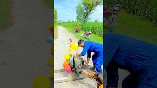 How to start diesel engine with balloon🎈 #trending #experiment #new #peter