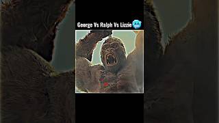 George Vs Ralph Vs Lizzie 🥶🥵 | Final Battle Scene | Rampage Movie Clips Scene | #shorts #george