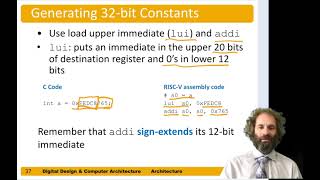 DDCA Ch6 - Part 5: RISC-V Immediates (Constants)