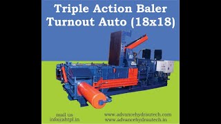 Hydraulic Baler - Triple Action Metal Scrap Baling Press Machine for CRC, Iron, MS, Aluminium