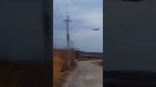 Aerial combat in the sky over Ukraine