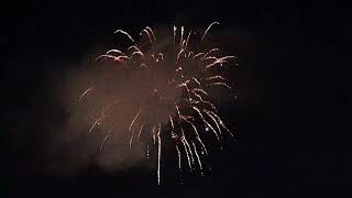 fire works at Prambanan temple .happy new year 2024