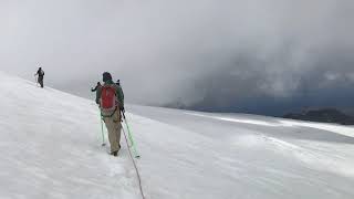 Ascending Iceland's Snaefellsjokull volcano and glacier