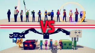 MINECRAFT TEAM vs ZOMBIE TEAM - Totally Accurate Battle Simulator TABS