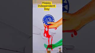 15🇮🇳August drawing || Independence day drawing #art #india #shorts #trending