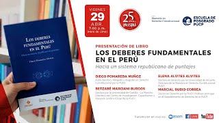 Presentación del libro "LOS DEBERES FUNDAMENTALES EN EL PERÚ"