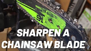 How to Sharpen a Chainsaw Blade