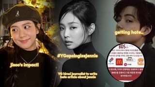 YG hired 3 journalist to  write Hate article about Jennie, V's under fire for promoting BDS product