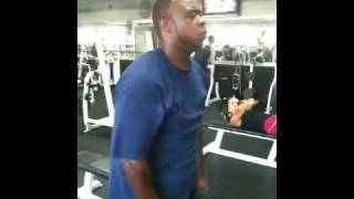 Louis Joseph training shoulders