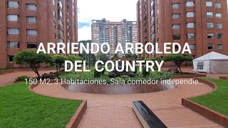 Arriendo apto la Arboleda del Country 150M2, 3 habitaciones, sala comedor independiente, estudio.