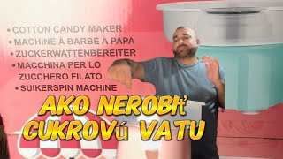 Skúšam prístroj na výrobu cukrovej vaty