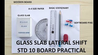 Refraction Through glass slab : Lateral Shift Experiment STD 10 PHYSICS EXPERIMENT