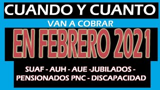 📢CUANTO cobraras con LOS NUEVOS AUMENTOS DE FEBRERO PNC - AUE - AUH - SUAF - JUBILADOS - PENSIONADOS