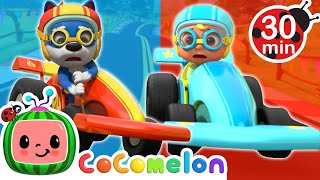 Red vs Blue - JJ's Go Kart Racing Song | CoComelon Nursery Rhymes & Kids Songs