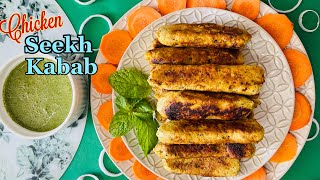 Chicken seekh kabab Recipe | Easy Chicken Seekh Kabab |Seekh  kabab on Tawa Pan