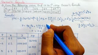 Bessel's formula || Bessel's formula interpolation