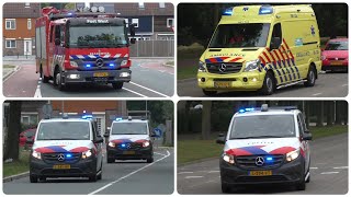 Politie Brandweer en Ambulances met spoed naar meldingen in Nijmegen