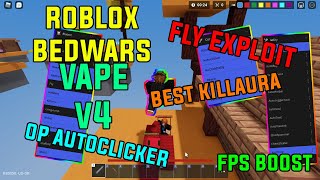 ROBLOX BEDWARS BEST VAPE V4 SCRIPT/HACK [ OP KILLAURA , FLY ANYWHERE , HITBOXES , WIN EVERYGAME...]