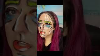 Creating beautiful pop art make up