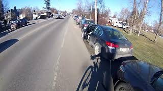 Cyclist almost doored