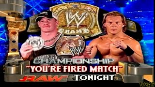 John Cena vs Chris Jericho "You're Fired Match" RAW 8/22/2005 Highlights