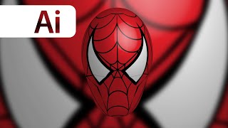 I somehow managed to make a 3d Spiderman face in Illustrator #shorts