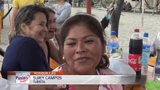 TURISTAS VISITAN LA ISLA SAN GREGORIO EN LA PROVINCIA DE EL ORO