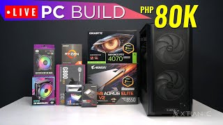 LIVE Streaming PC Build: ₱80K RTX 4070 Super Build + Ryzen 5 5600X