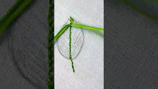 Hand embroidery work/stunning 3D leaf design/#embroidery #viral #short #trendingshorts #tutorial