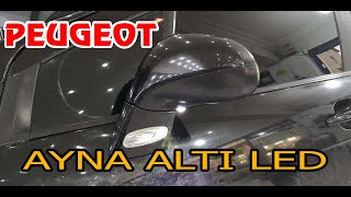 PEUGEOT 308 AYNA ALTI LED UYGULAMASI TÜM ARAÇLARA YAPILABİLİR.