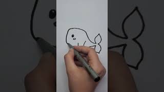 Drawing cartoon animals 🐳