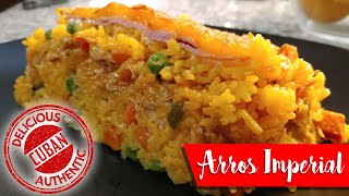 Arroz Imperial (Imperial Rice) a Miami Style Cuban Yellow Rice & Chicken Casserole | Receta Cubana