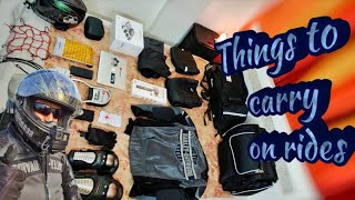 Things to carry on long rides | Don't forget these motorcycle accessories