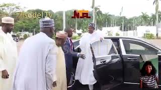 Arrival of Former Presidents Jonathan & Buhari @ State House for Council of State Meeting