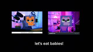 peanut butter and jelly reads out "let's eat babies" on their livestream