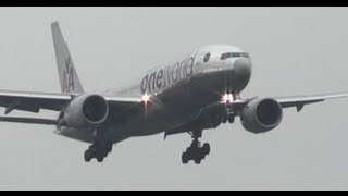 American Airlines (OneWorld) 777-200 Landing at Chicago O'Hare