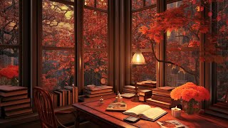 Autumn Rainy Day Ambience with Relaxing Piano Music  Cozy Sounds for Sleep, Study or Relaxation